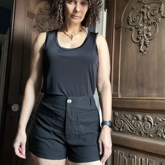 All Saints Viscose Tessa Black Sleeveless Top Size 4 - Picture 4 of 15